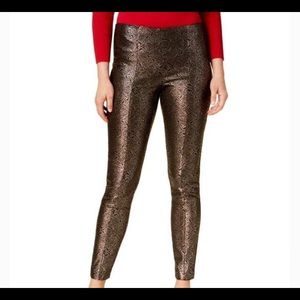 NWT Alfani Brocade Shimmer Skinny Leg Pant Size 8
